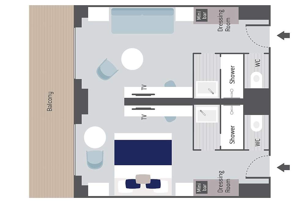 Люкс «Престиж» (палуба 7, 8) (Le Commandant Charcot) рис.4