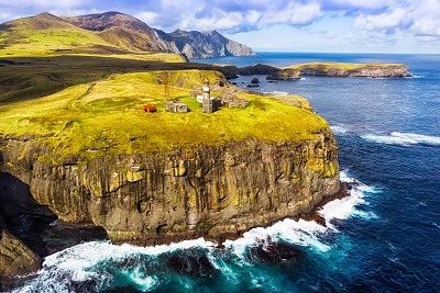 курильские острова на Сахалине и Курильских островах во время активного маршрута