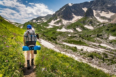 плато Лаго-Наки в Адыгее во время активного маршрута
